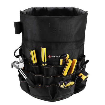 Bolso de herramientas de cubo negro Bolso de herramientas de cubo profesional Capacidad personalizada 10 kg